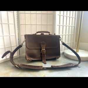 SOLD- Saddleback Leather Company Messenger Briefcase with Lifetime Warranty
